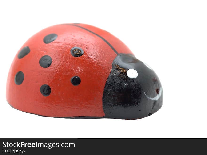 Ladybird Toy Isolated On Ehitr