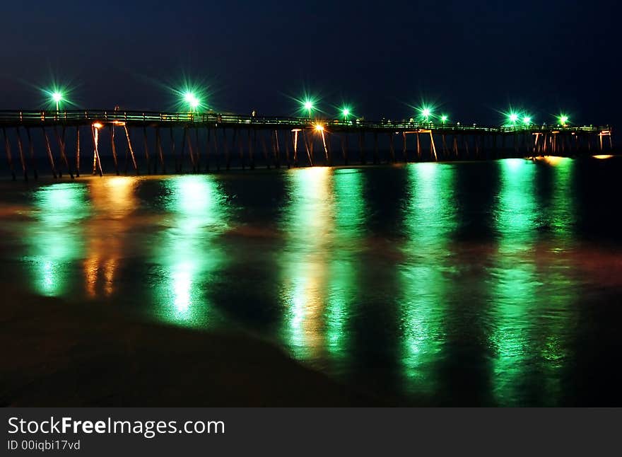 Photo of a ocean in the evening.