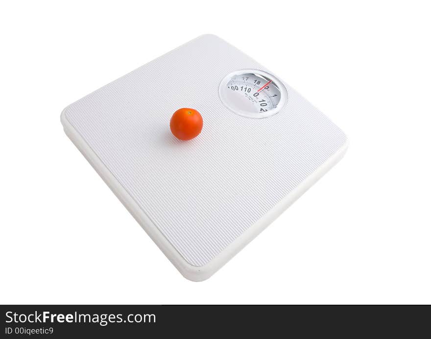 Tomato on scales