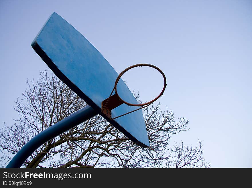 Photo of a basketball basket outdoor