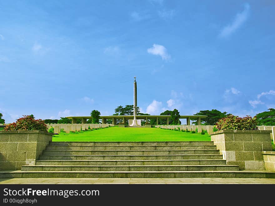 A war memorial in Singapore built for those who sacrificed themselves for the sake of peace during the World War 2. A war memorial in Singapore built for those who sacrificed themselves for the sake of peace during the World War 2