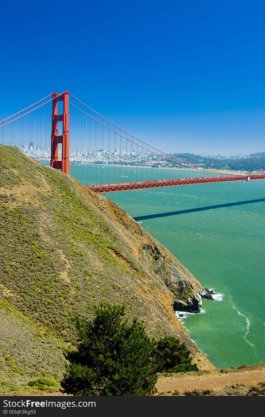 The Golden Gate Bridge and the San Francisco Bay, CA