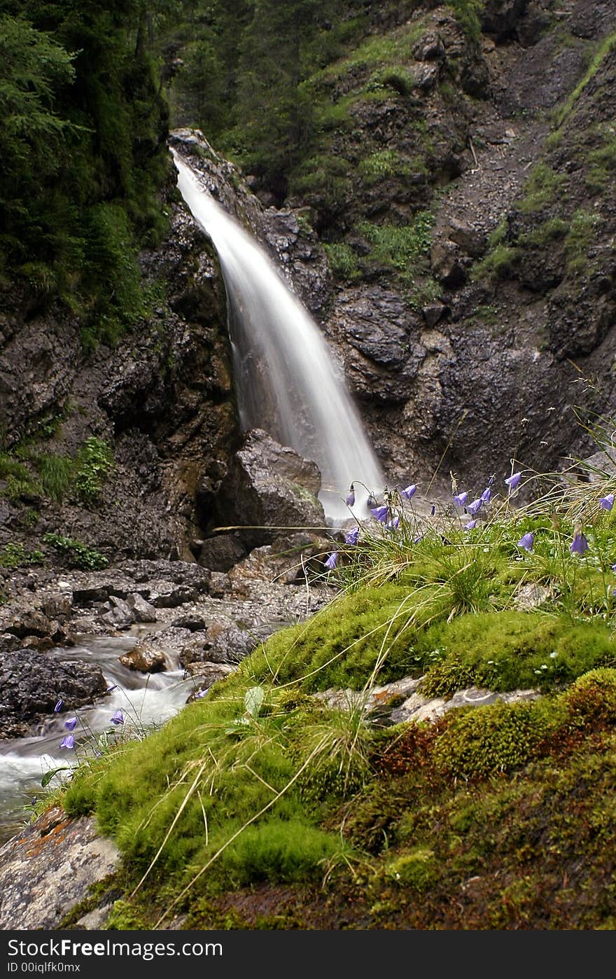 Waterfall in the mountains