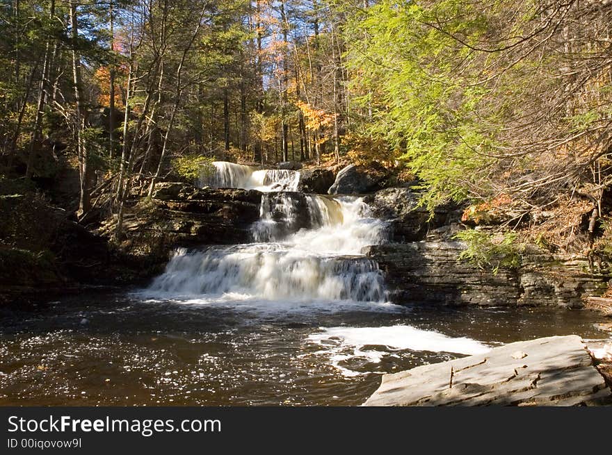 Fulmer Falls in the Delaware Water Gap region, Pennsylvania. Fulmer Falls in the Delaware Water Gap region, Pennsylvania