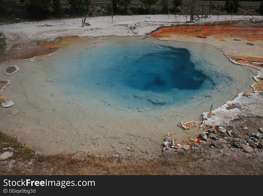 Hot spring Yellowstone Nat\'l Park. Hot spring Yellowstone Nat\'l Park