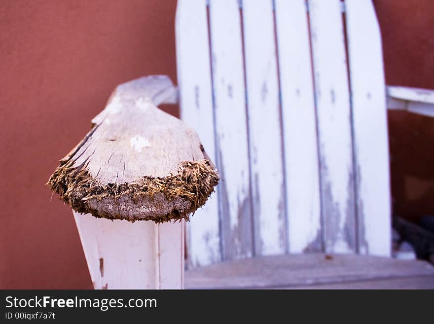 Rustic White Beach Chair