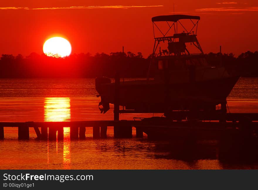 Photo of a ocean sunset