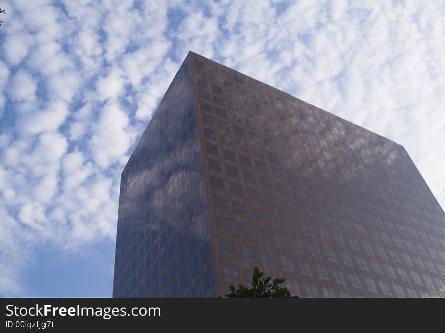 Clouds reflected in windows