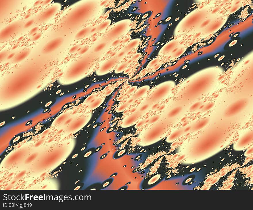 Fractal rendered abstract futuristic background