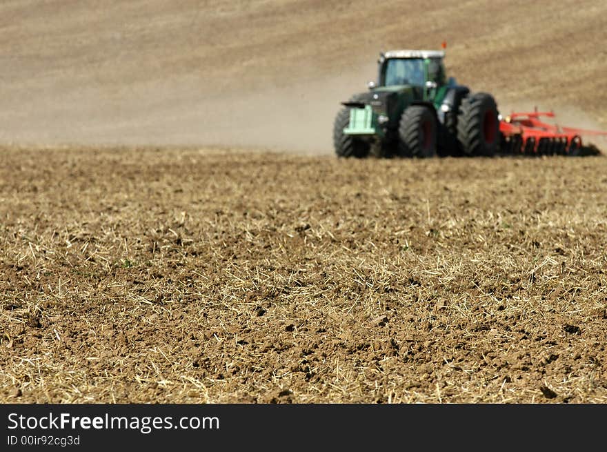 Tractor On The Field