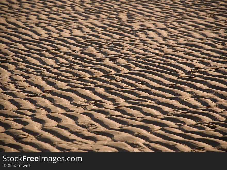 Ripples of Sand caused by tidal water. Ripples of Sand caused by tidal water