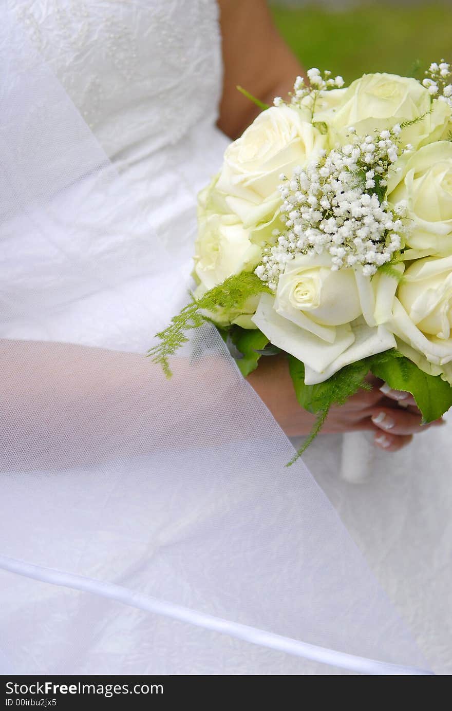 Bride Holding Hers Bouquet