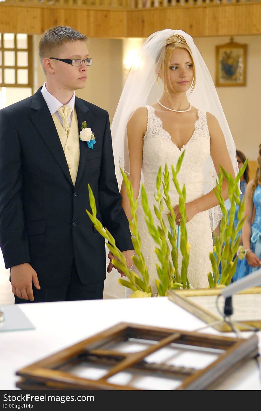 Bride and groom portrait