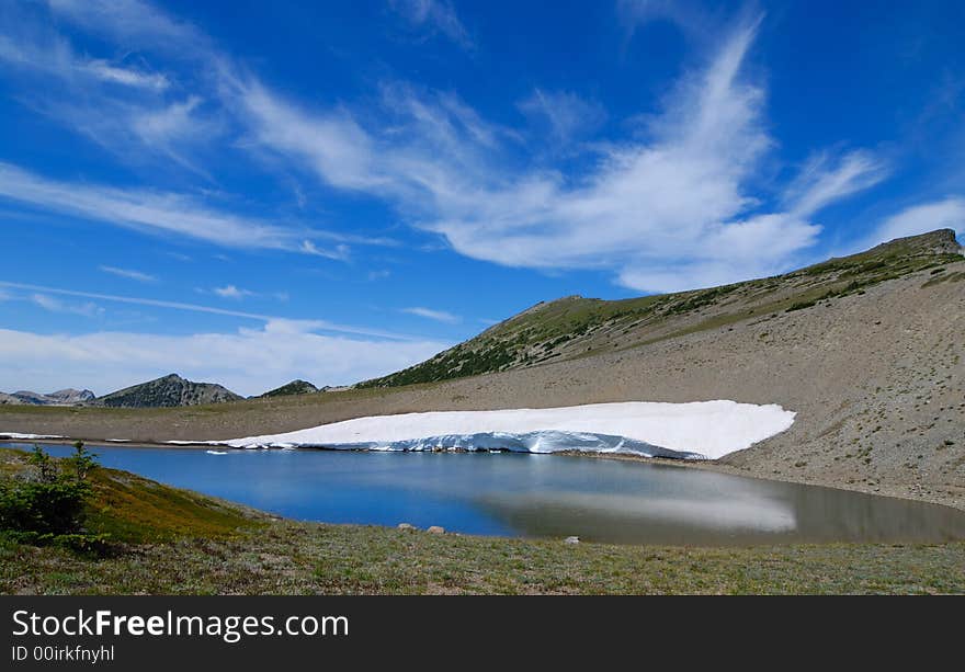 Frozen Lake at Mount Rainier