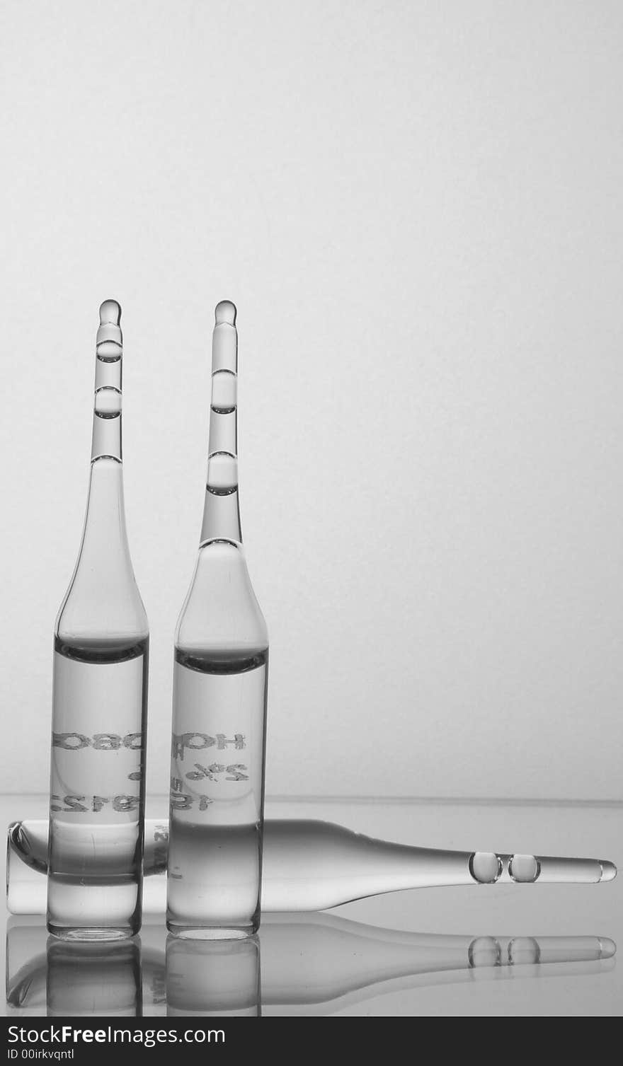 Three Ampoules In B&W