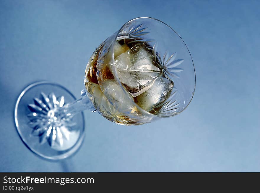Photo of drink with ice in glass