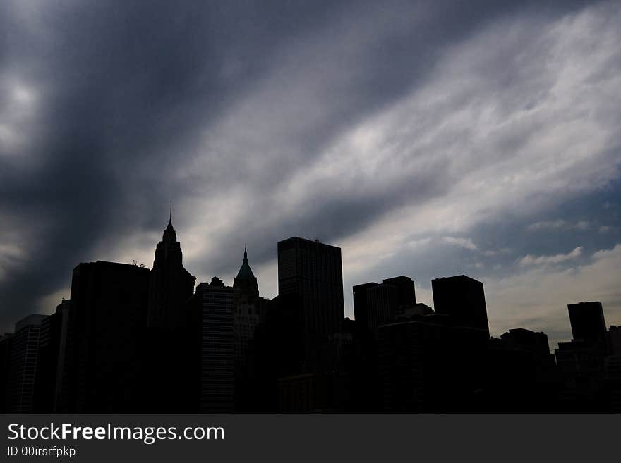 Brooklyn Bridge skyline - New York 2007. Brooklyn Bridge skyline - New York 2007