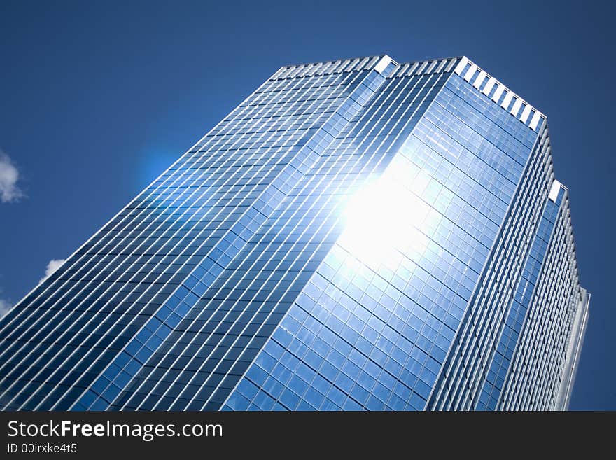 Shine skyscraper under blue sky