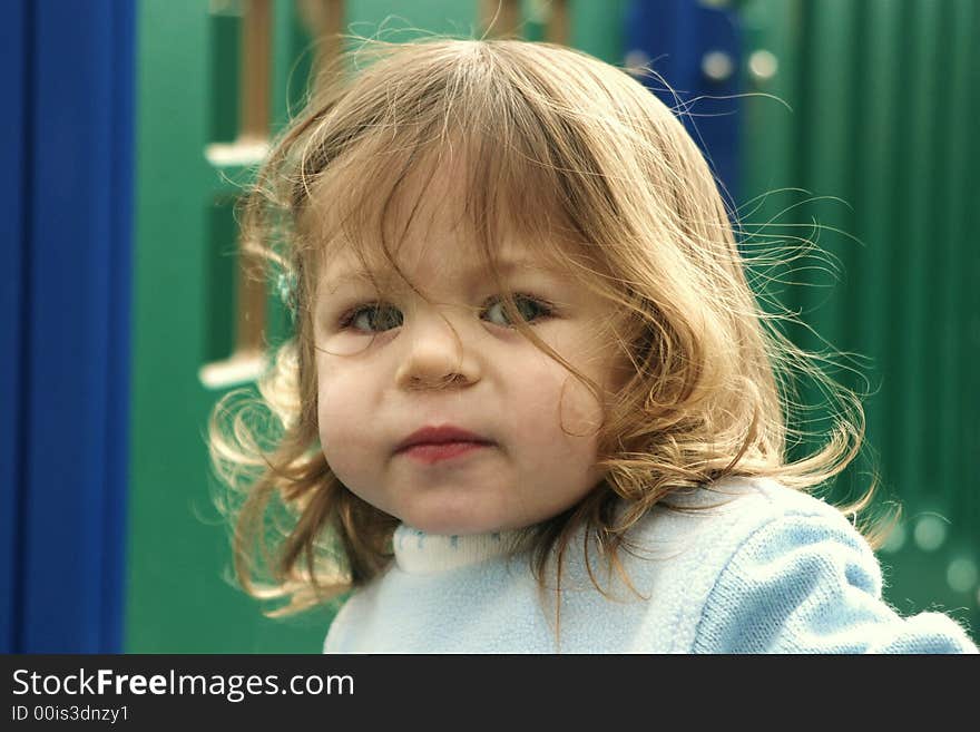 Young girl at the playground. Young girl at the playground