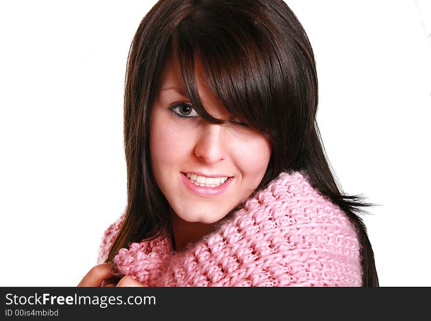 Woman wearing scarf