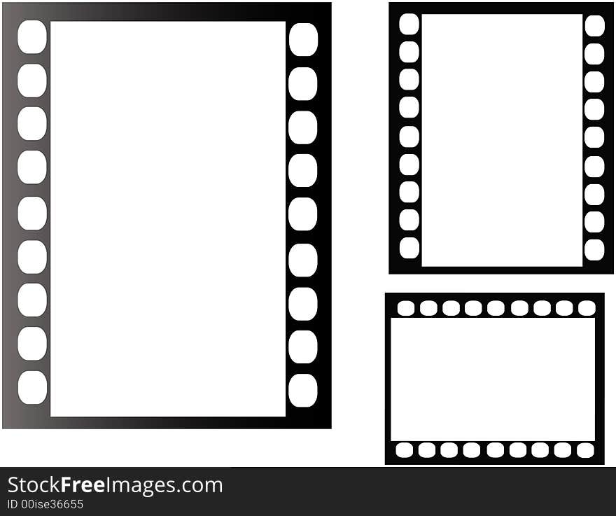 Straight filmstrip vector