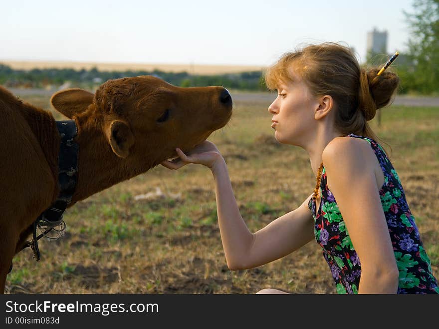 The Small Bull And The Girl