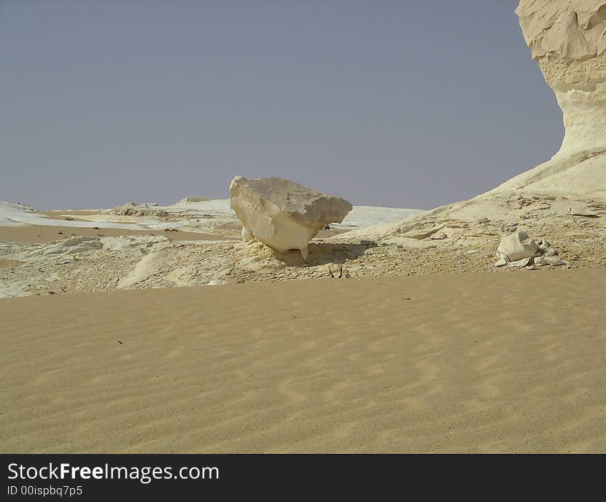 White desert in Egypt