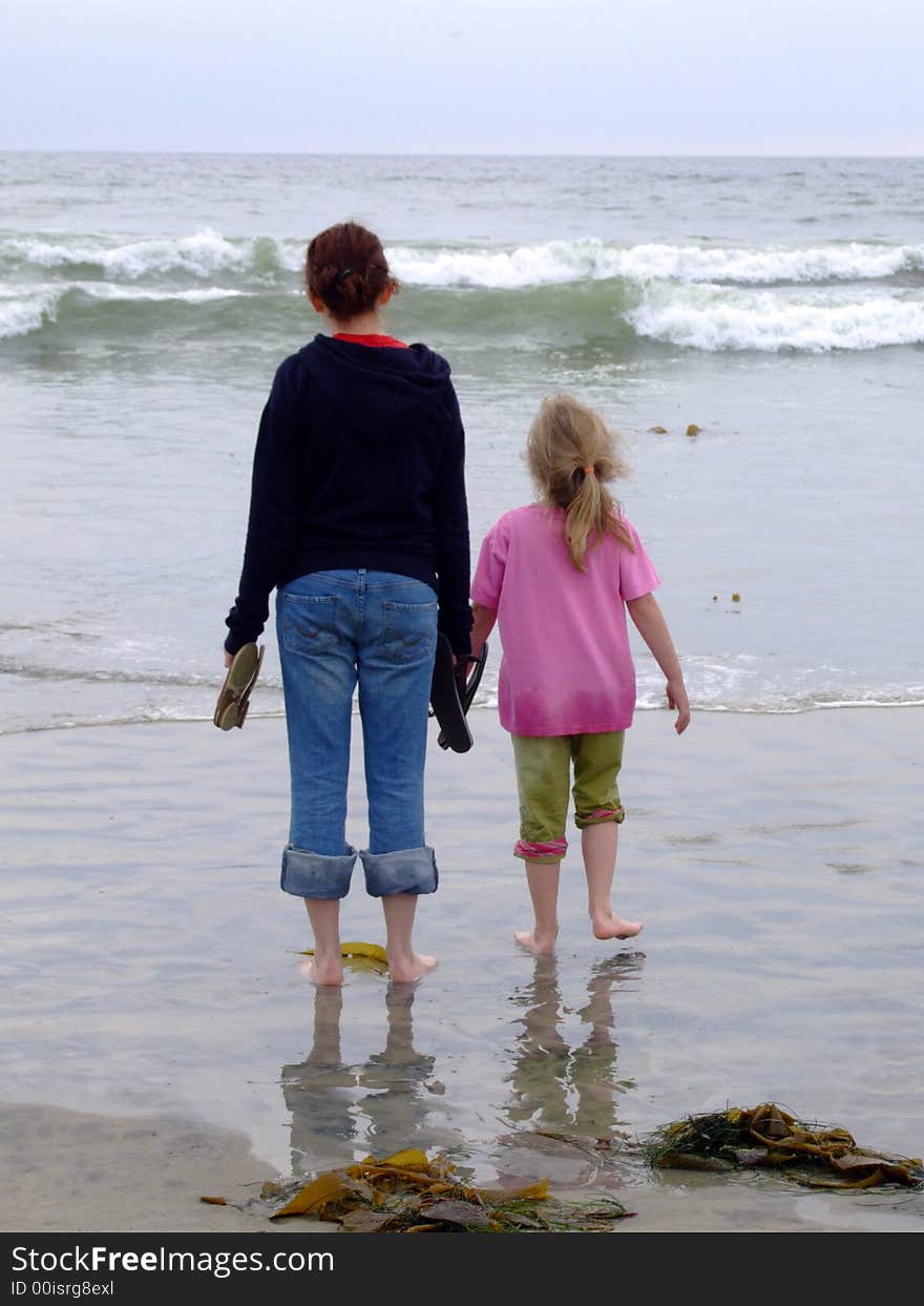 Sisters enjoying a day at the beach in San Diego