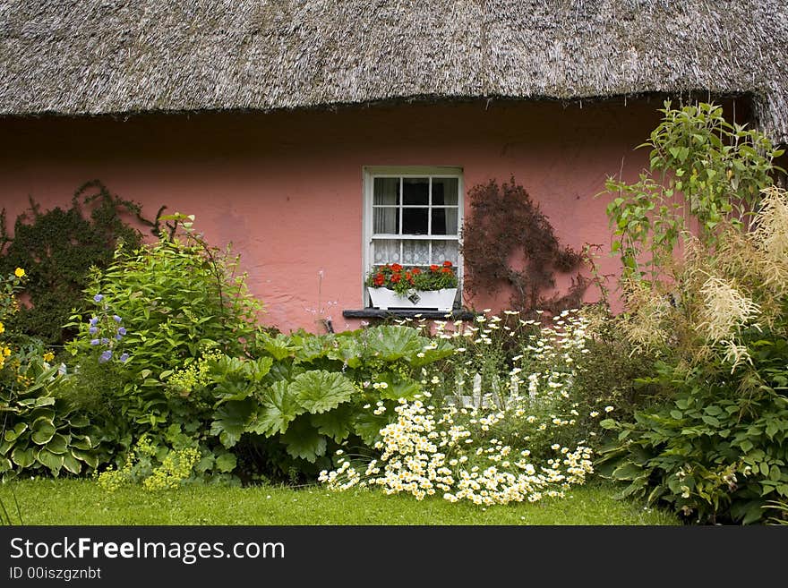 Old cottages of Ireland with garden. Old cottages of Ireland with garden