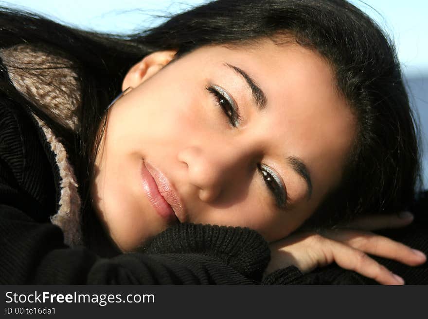 Digital photo of a young woman in Montevideo.