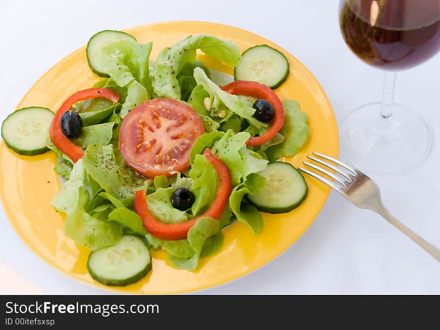 Fresh  Salad,croutons,lettu