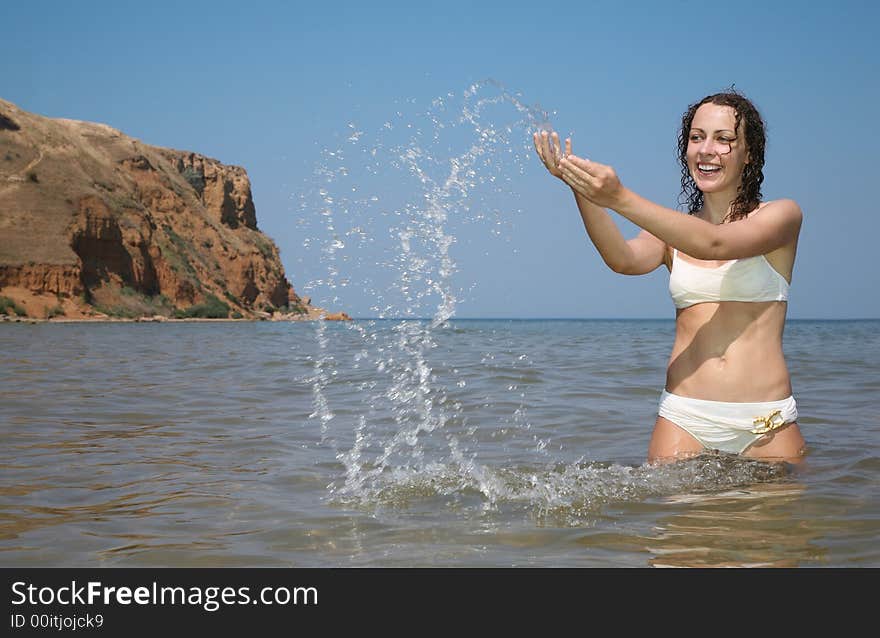 Woman In Sea Sprinkles