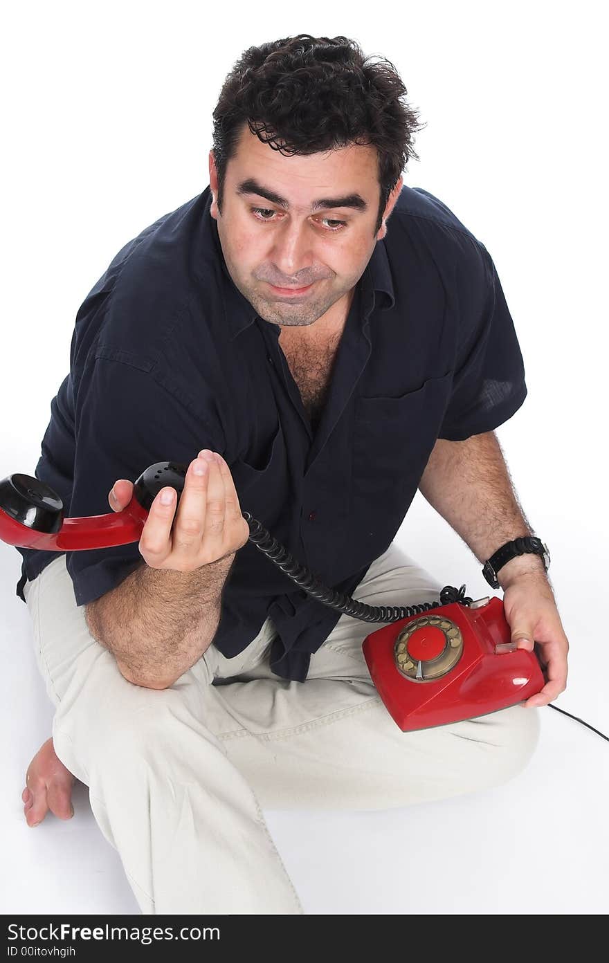 The man and the red phone