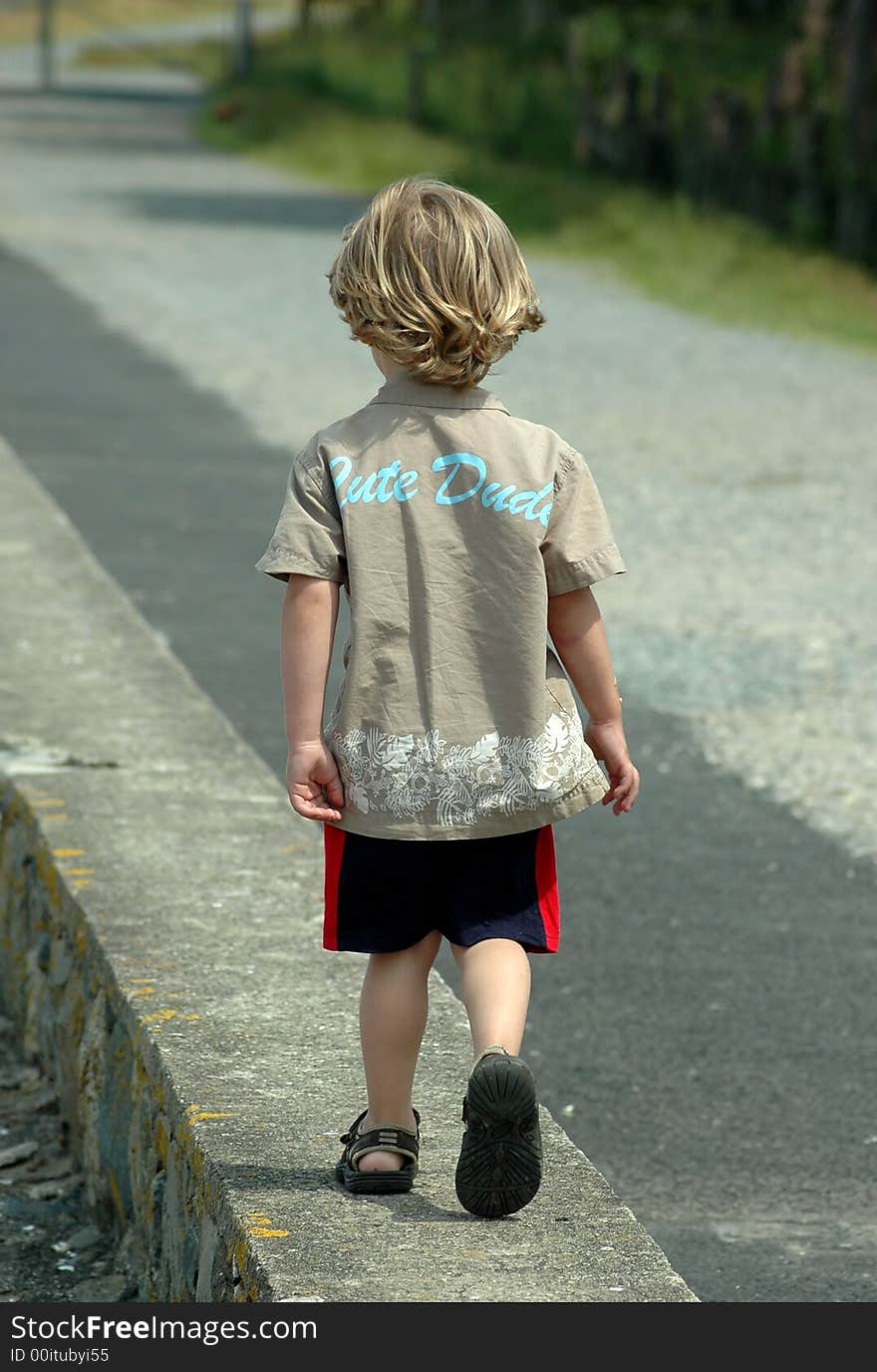 Little Boy On A Wall 01