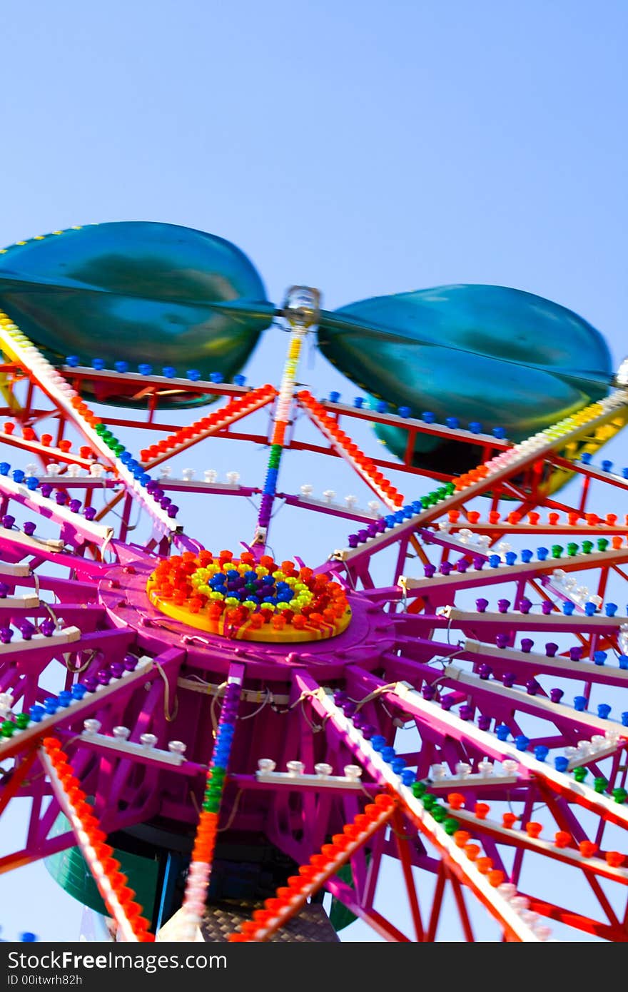 Detail of a carousel in a amusement park. Detail of a carousel in a amusement park.