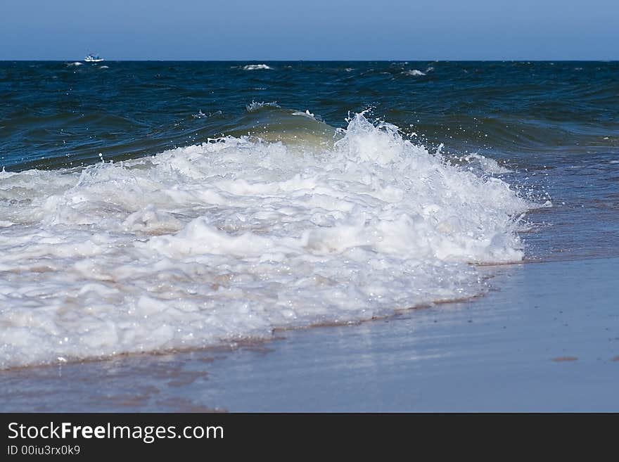 Sea waves on the beach