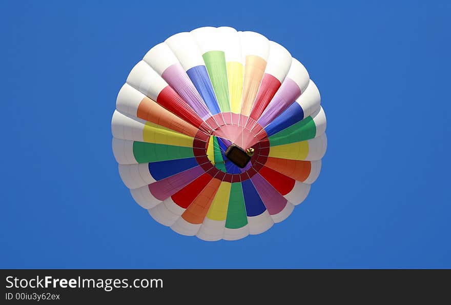 Hot Air Balloon Against a Clear Blue Sky