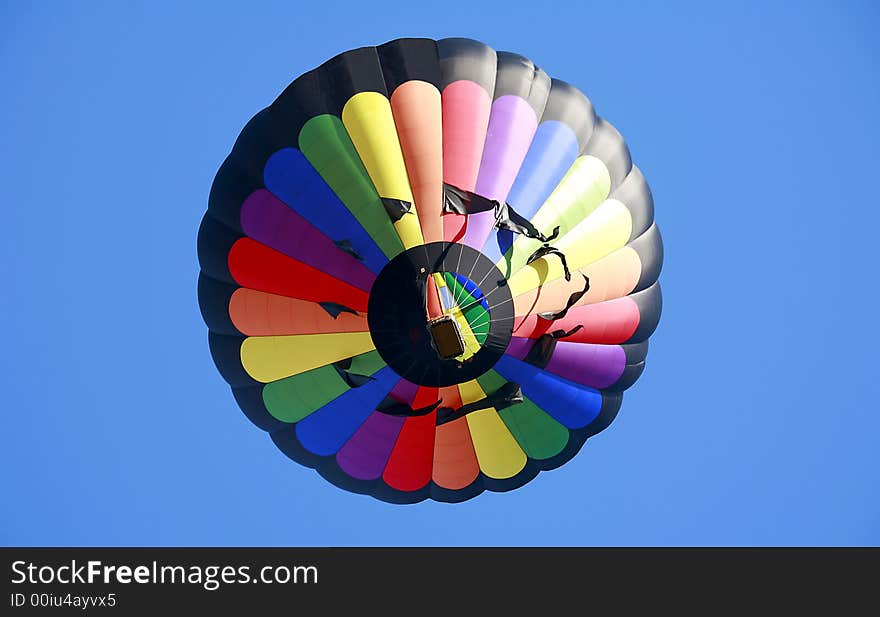 Hot Air Balloon Against a Clear Blue Sky