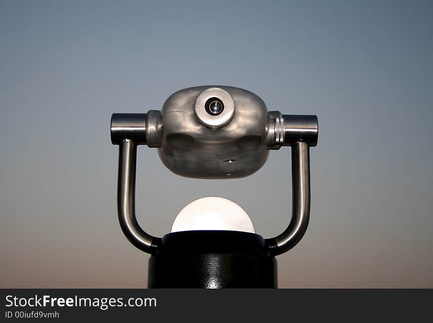 Coin Operated Binoculars with sky