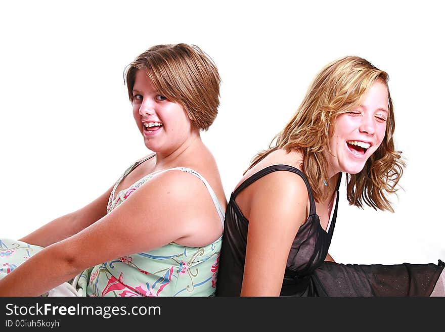 Laughing teenagers