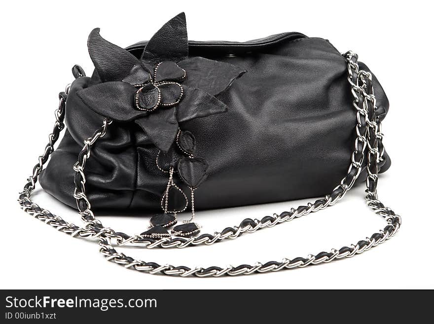 Black bag on the white background