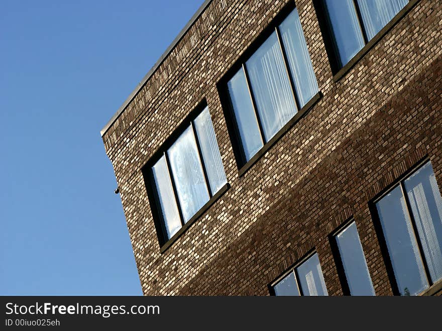 Angled Brick Building