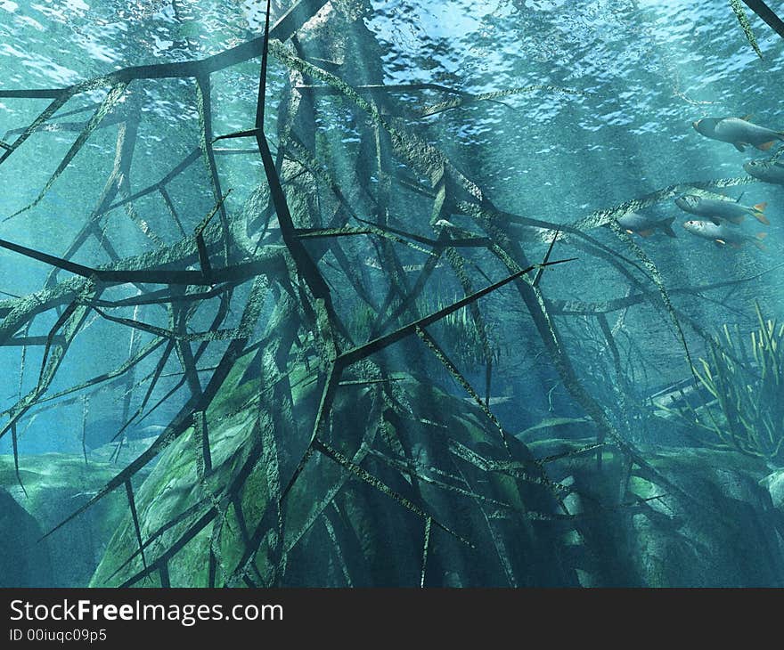 Underwater life in the sea