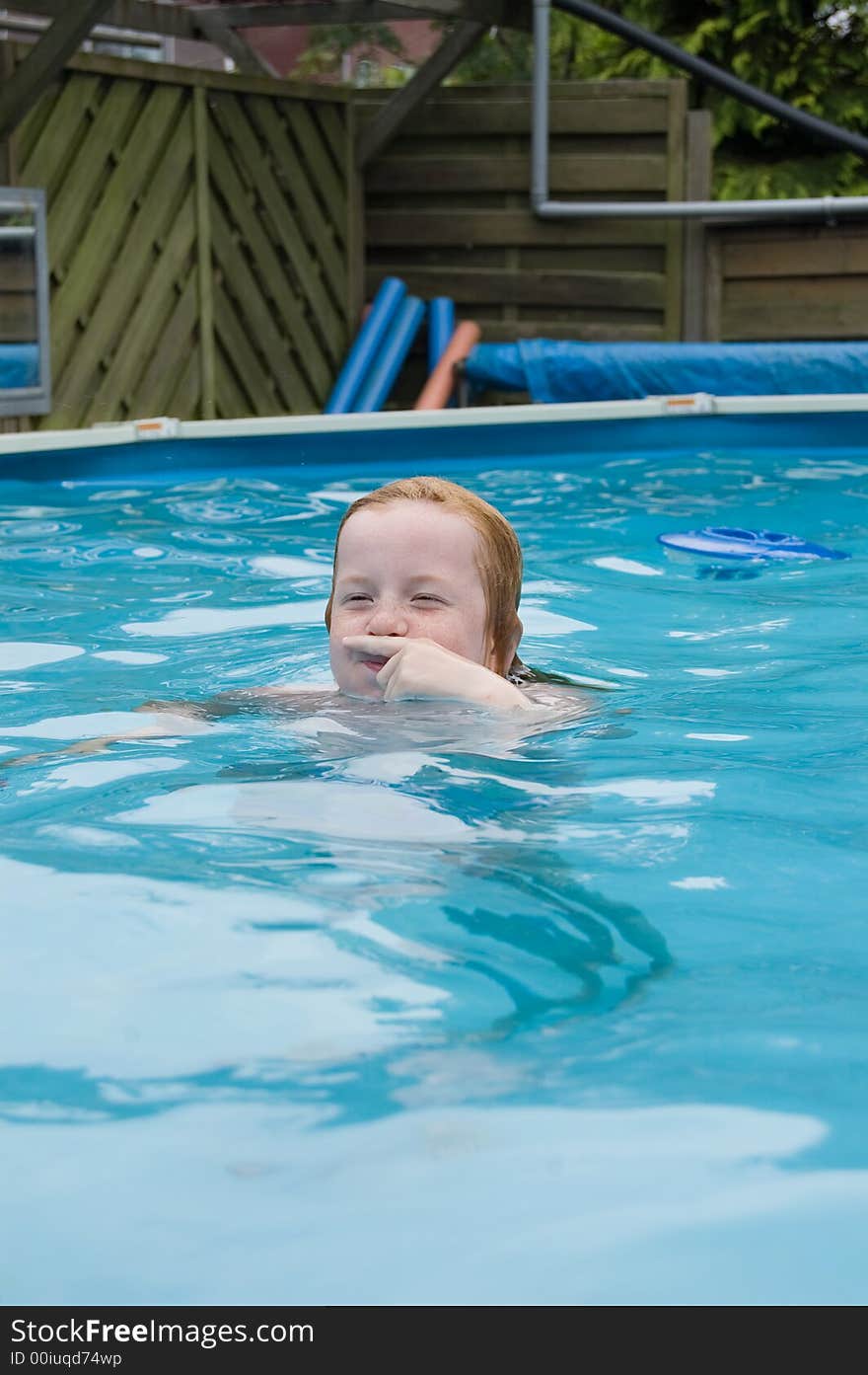 Girl Playing In The Water