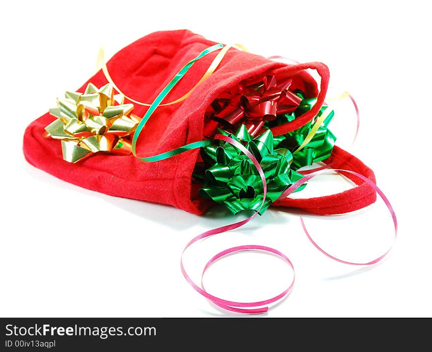 Festive Ribbons Bows And Bag