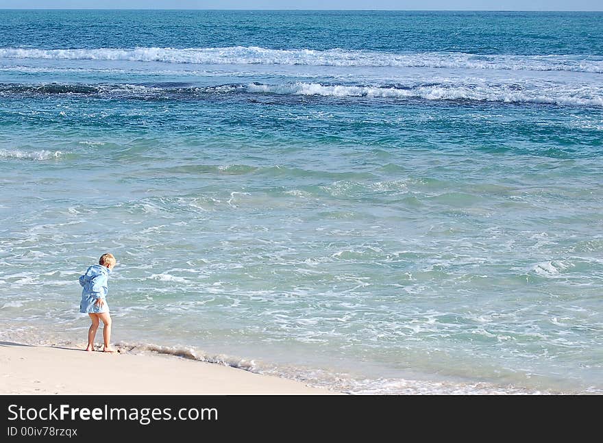 A small boy on beach