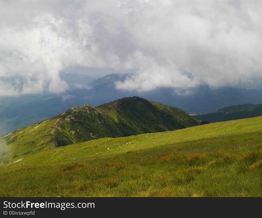 The view to the ukraine mountains