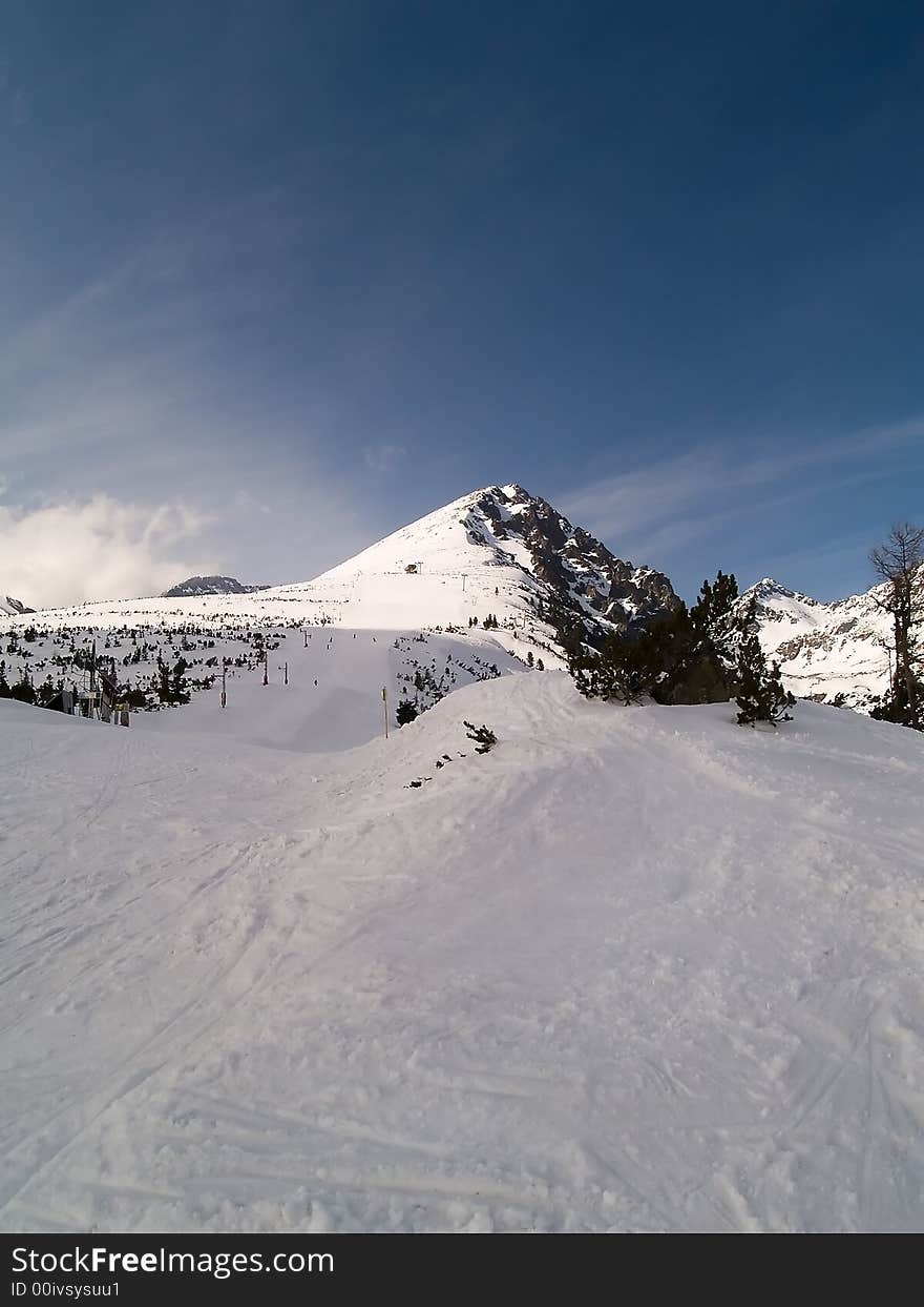 Solisko mountain in High Tatras during the winter