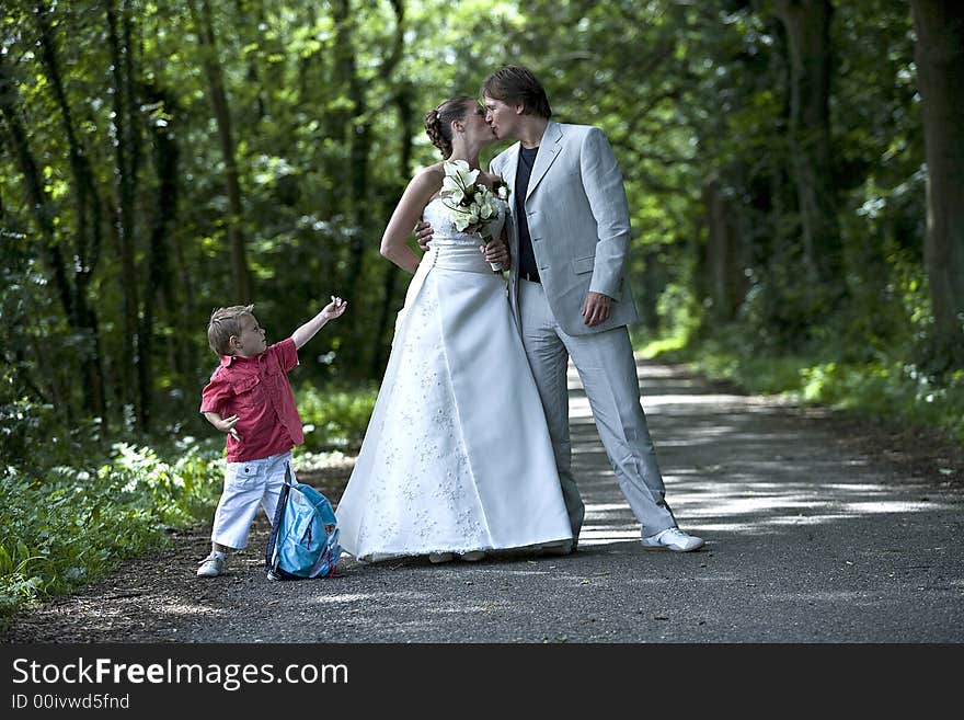 We and our kid in a photoshoot. We and our kid in a photoshoot