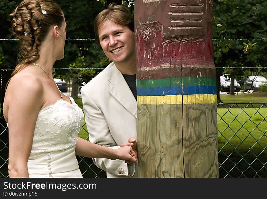 Pictures shooten on a wedding day from a beauty couple and child. Pictures shooten on a wedding day from a beauty couple and child